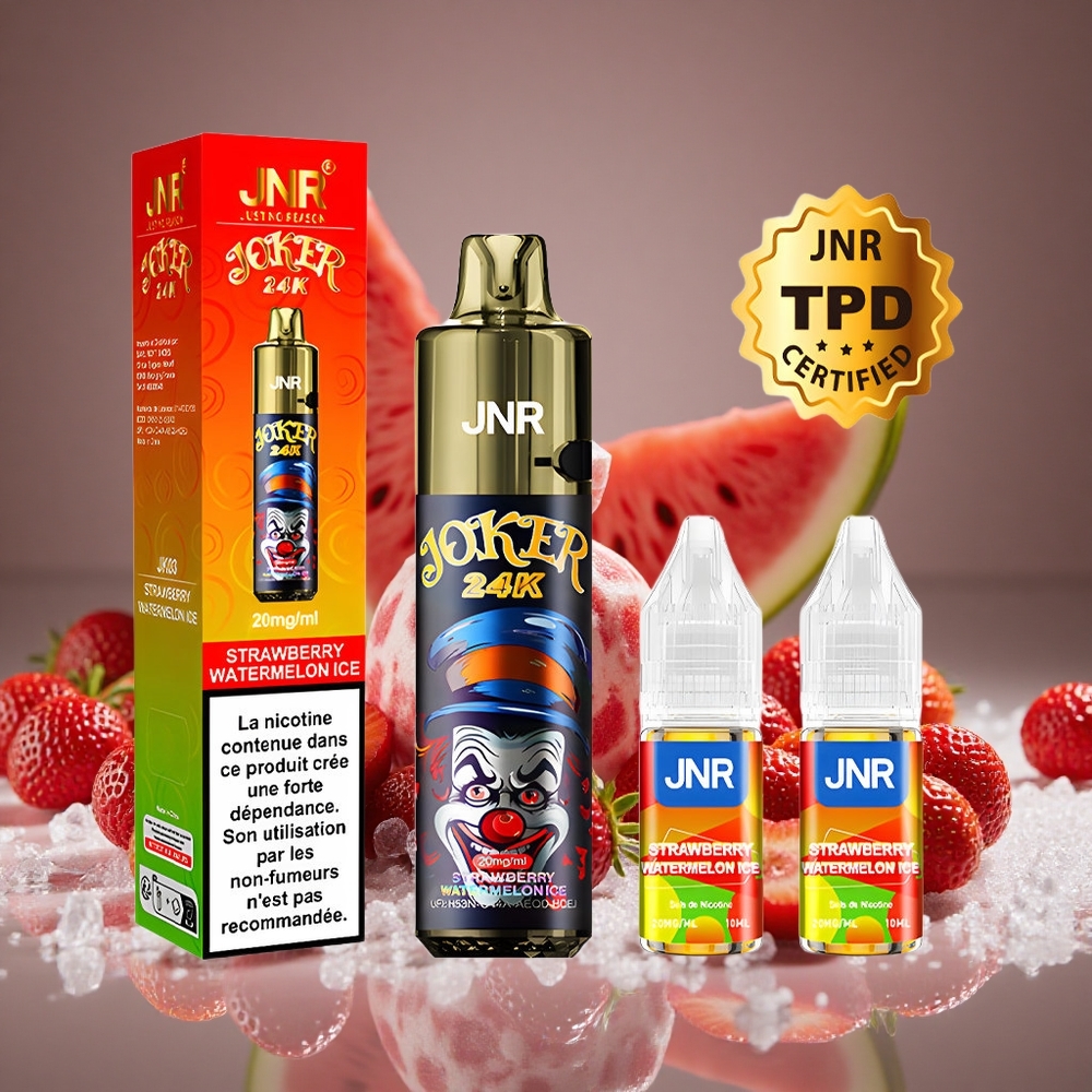 JNR Joker 24000 Puffs Strawberry Watermelon Ice 2+10ml E-liquid Refillable 800mAh Battery