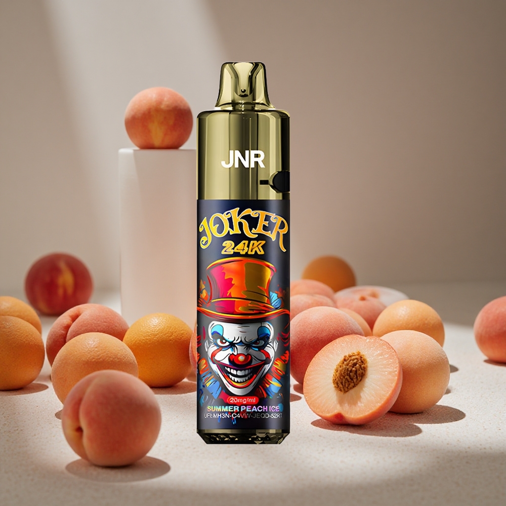 JNR Joker 24000 Puffs Summer Peach Ice 2+10ml E-liquid Refillable 800mAh Battery Type-C Charge