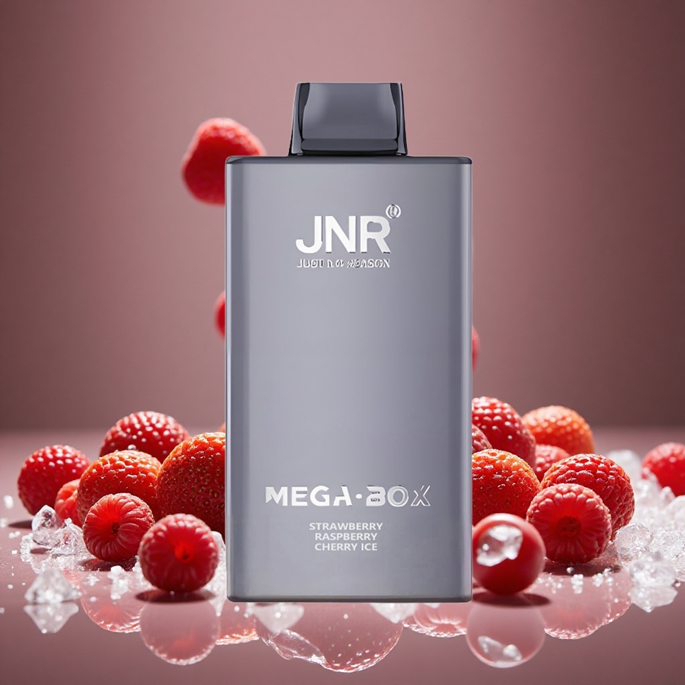 JNR Mega Box 25000 Puffs Strawberry Raspberry Cherry Ice 30ml E-liquid 850mAh Battery Dual Mesh