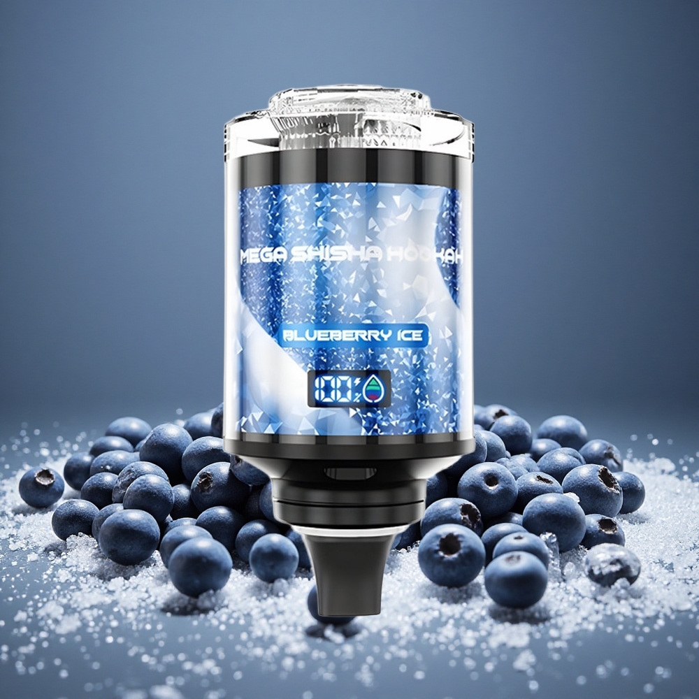 JNR Mega Shisha 100K Blueberry Ice 60ml E-liquid 2200mAh Battery Type-C Charge Smart Screen