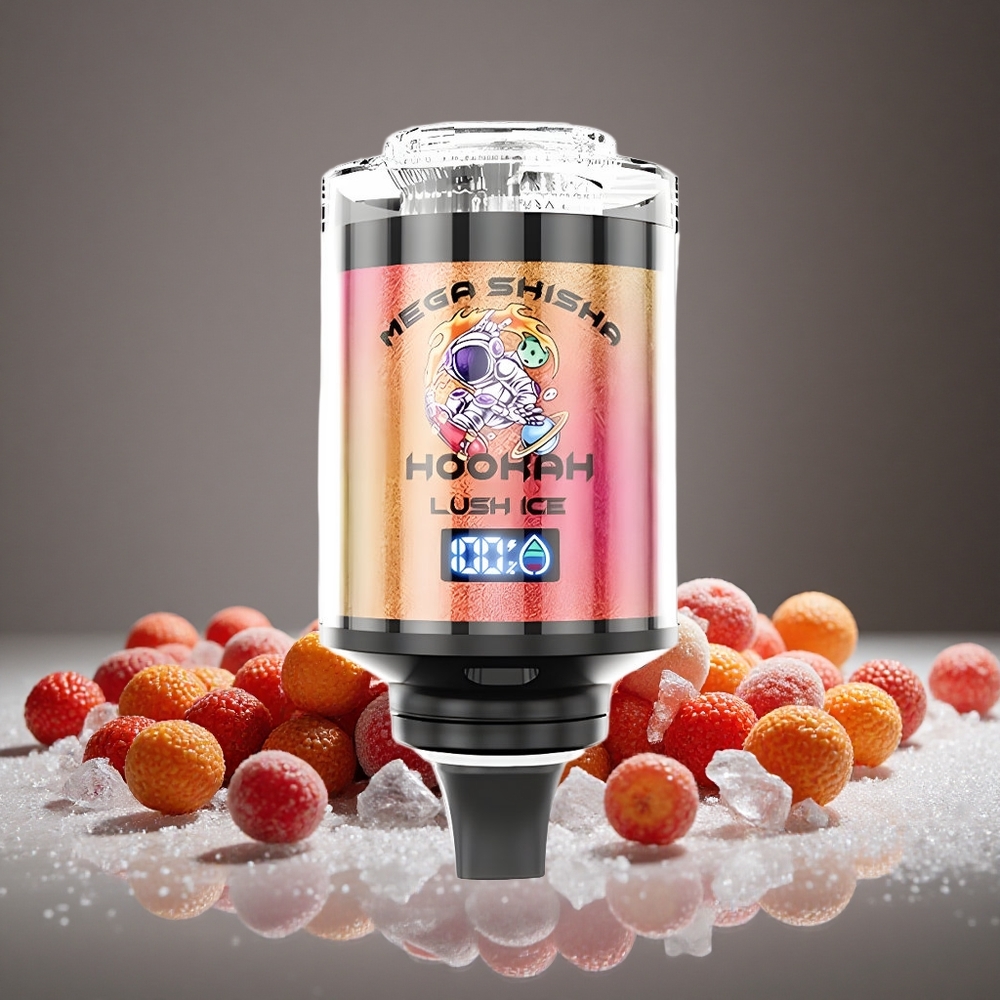 JNR Mega Shisha 100K Lush Ice 60ml E-liquid 2200mAh Battery Type-C Charge Smart Screen