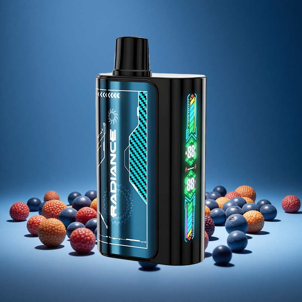 JNR Radiance 31000 Puffs Blue Razz Ice 28ml E-liquid Dual Mesh 950mAh Battery Type-C Charge 2% Nicotine
