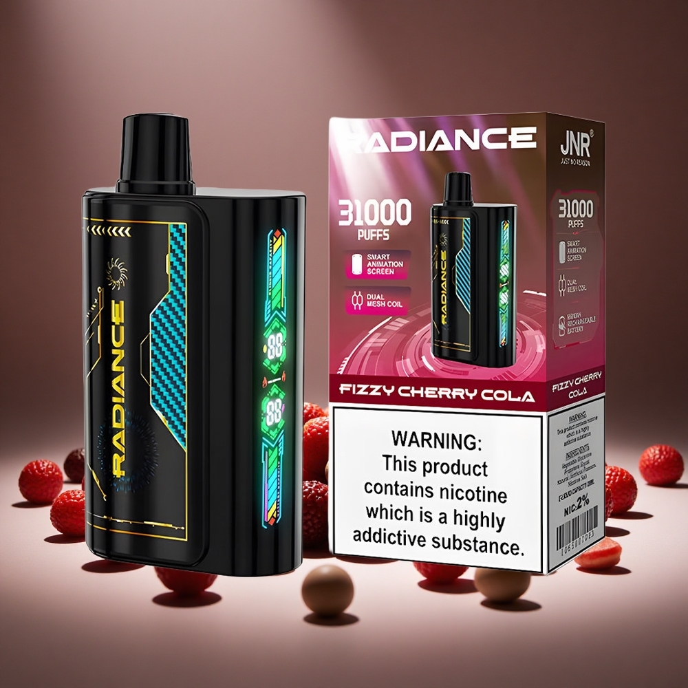 JNR Radiance 31000 Puffs Fizzy Cherry Cola 28ml E-liquid 2% Nicotine Dual Mesh 950mAh Battery