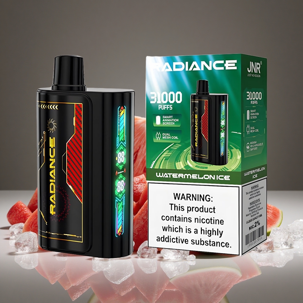 JNR Radiance 31000 Puffs Watermelon Ice 28ml E-liquid Dual Mesh 950mAh Battery Type-C Charge