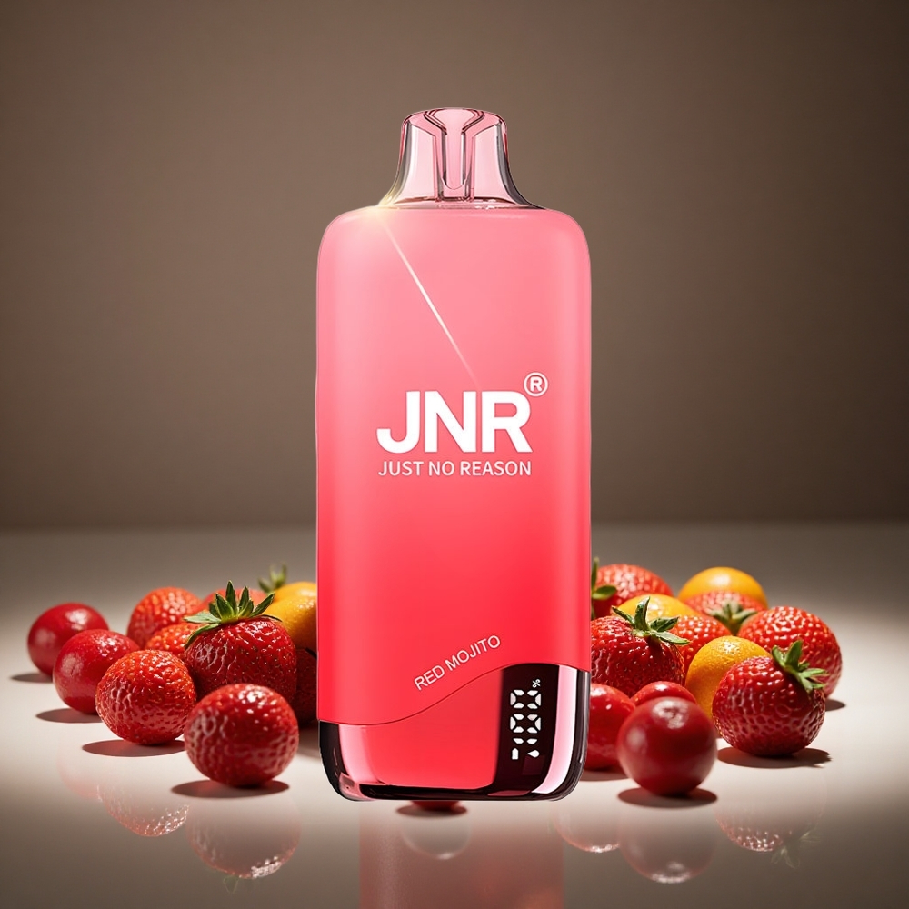 JNR Rainbow 10500 Puffs Disposable Vape Red Mojito 18ml E-liquid 0%/2%/5% Nicotine USB-C