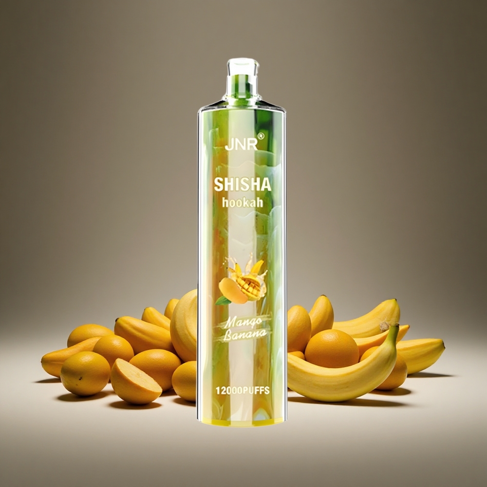 JNR Shisha 12000 Puffs Mango Banana Disposable Vape 24ml E-liquid 0%/2% Nicotine 750mAh Battery