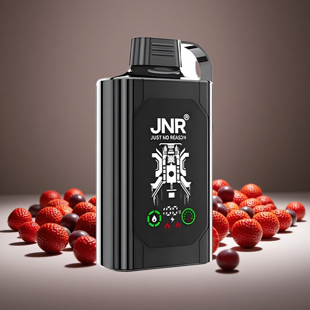 JNR Shisha Hookah Box 20500 Puffs Strawberry Grape HD Display 1000mAh Battery 25ml E-liquid Dual Mesh Coil Type-C Charge