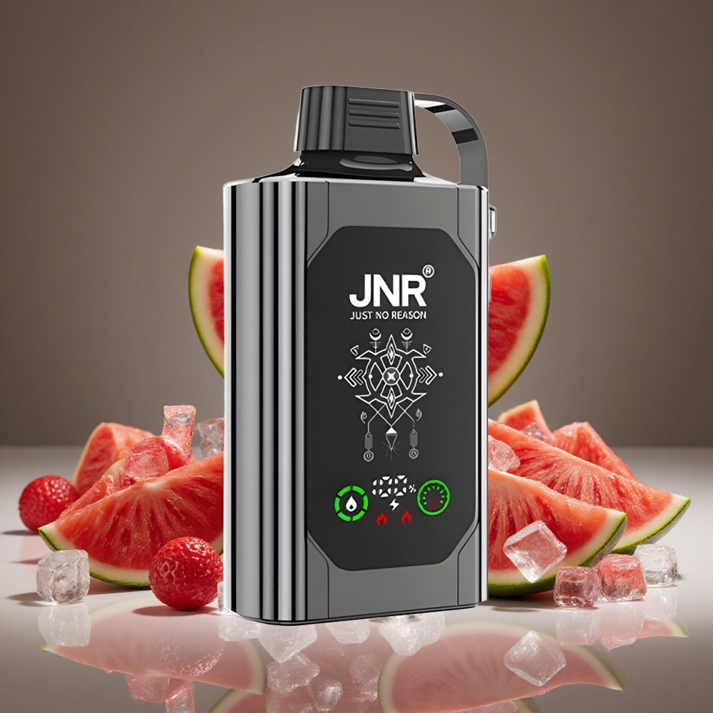 JNR Shisha Hookah Box 20500 Puffs Watermelon Ice HD Display 25ml E-liquid 1000mAh Battery Dual Mesh Coil 0%/2%/5% Nicotine