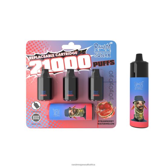 RandM Sunax 21000 Airflow Control Pod Replaceable Vape Device 1Pc D8842N272 Red Apple Lemon RandM vape flavours