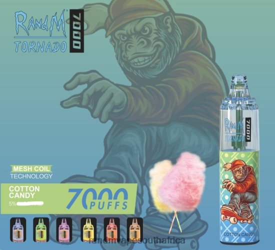 RandM Tornado 7000 Airflow Control Vape Device 1Pc D8842N173 Grape Ice RandM online shop