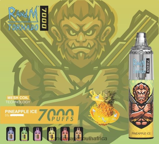 RandM Tornado 7000 Airflow Control Vape Device 1Pc D8842N177 Banana Milkshake RandM vape online