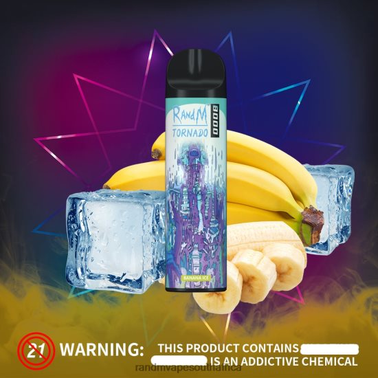 RandM Tornado 8000 Airflow Control Vape Device 1Pc D8842N247 Banana Ice RandM vape online