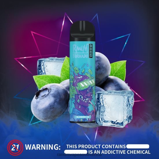 RandM Tornado 8000 Airflow Control Vape Device 1Pc D8842N248 Blueberry Ice RandM vape buy online