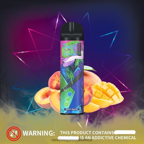 RandM Tornado 8000 Airflow Control Vape Device 1Pc D8842N251 Peach Mango RandM vape south africa