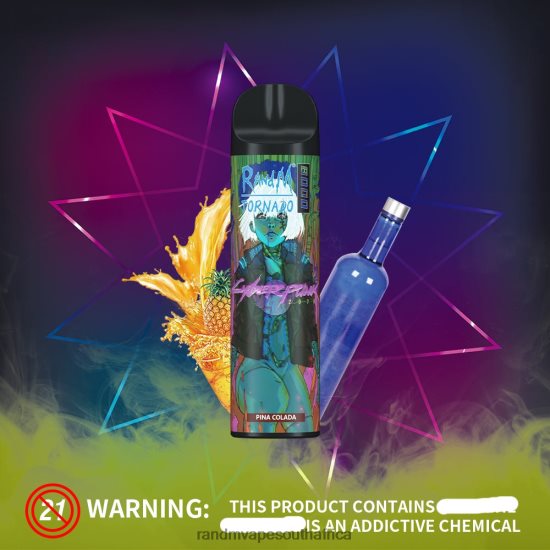 RandM Tornado 8000 Airflow Control Vape Device 1Pc D8842N252 Pina Colada RandM vape flavours
