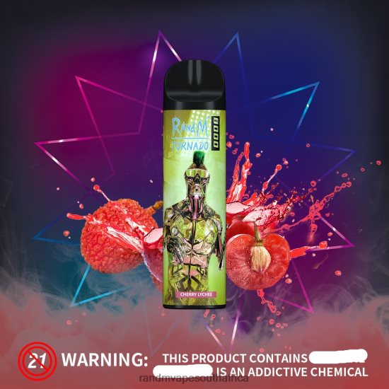 RandM Tornado 8000 Airflow Control Vape Device 1Pc D8842N253 Cherry Lychee RandM online shop
